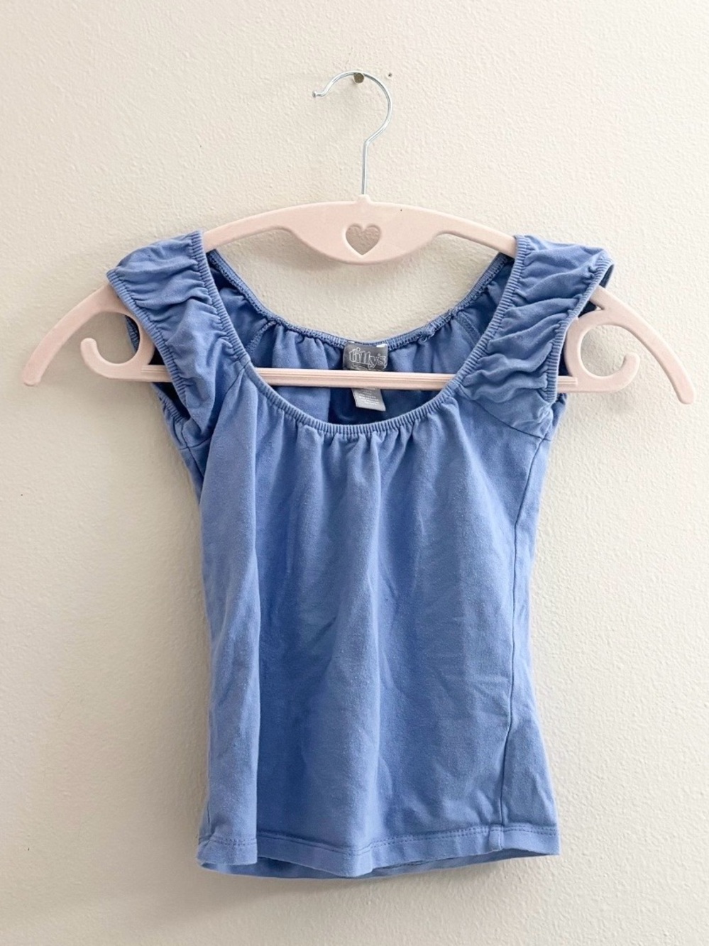 5/$15 🩷 Tilly's Light Blue Off The Shoulder Crop Top